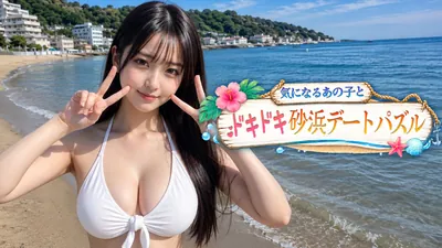 気になるあの子とドキドキ砂浜デートパズルのパッケージ画像