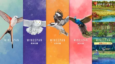 WINGSPAN (ウイングスパン) + 欧州の翼+大洋の翼+東洋の翼 + 装飾パックのパッケージ画像